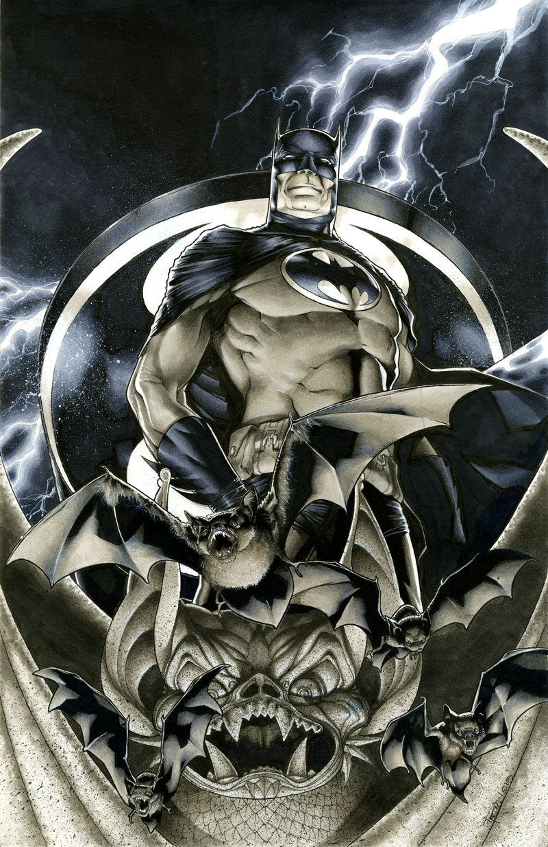 Batman on a Gargoyle