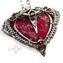 RED DESIRE - silver heart pendant