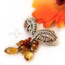 PUESTA DEL SOL - silver earrings with citrine