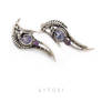 LAVENDER REVE - silver earrings with zircon