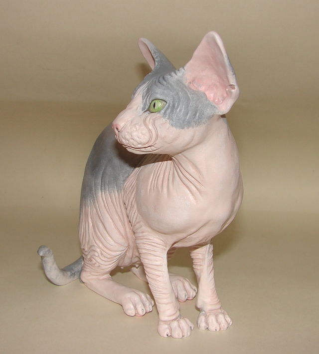 Hairless Sphynx Cat Figurine