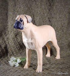 Bullmastiff portrait sculpture