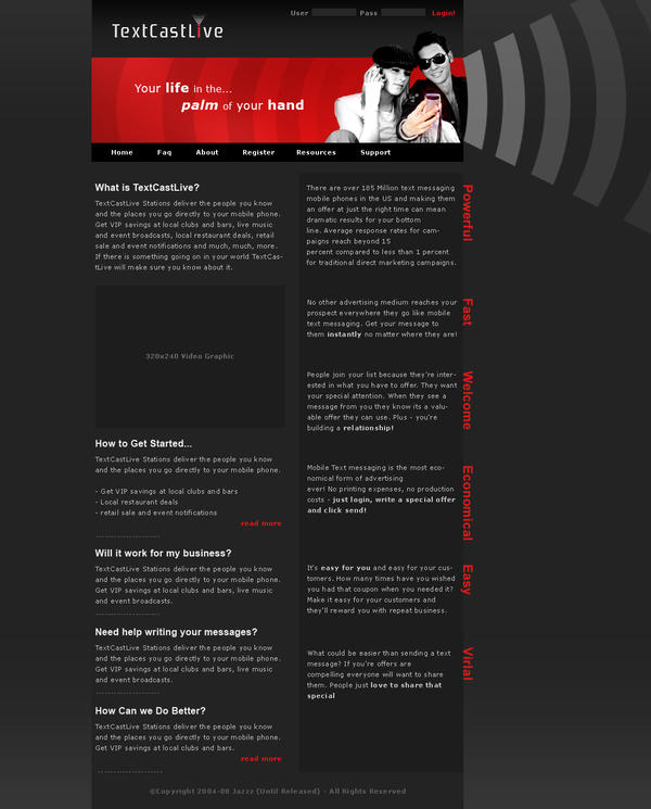 TextCastLive Webdesign