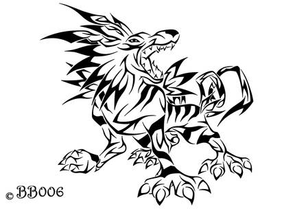 Tribal Garurumon