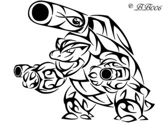 Tribal Mega Blastoise by blackbutterfly006