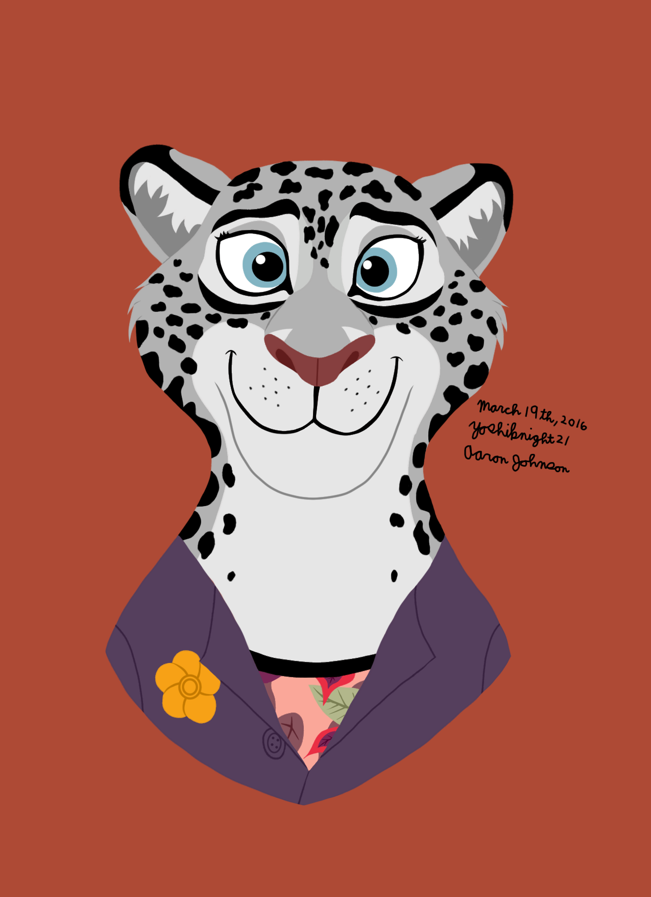 Snow Leopard Newscaster (Disney)