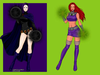 Starfire and Raven