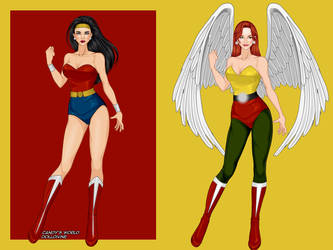 Wonder woman and Hawkgirl