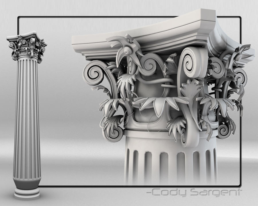 Columnar Deviantart Corinthian Column 3D by Sargent3D on DeviantArt