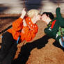 Passionate Kiss on the Playground