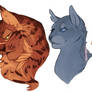 tigerclaw, bluestar, lionheart