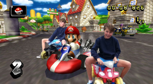 Me playing mario kart