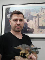 My photo with Nasutoceratops 1/18 scale