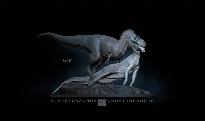 Albertosaurus vs Corythosaurus