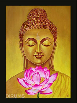 Serene Buddha Orignal Painting For Home, Small Siz