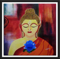 Buddha Paintings Acrylic On Canvas Size(Inch) 60 W