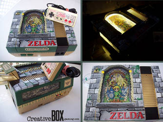 Stained Glass Zelda Custom NES by CreativeBoxGaming