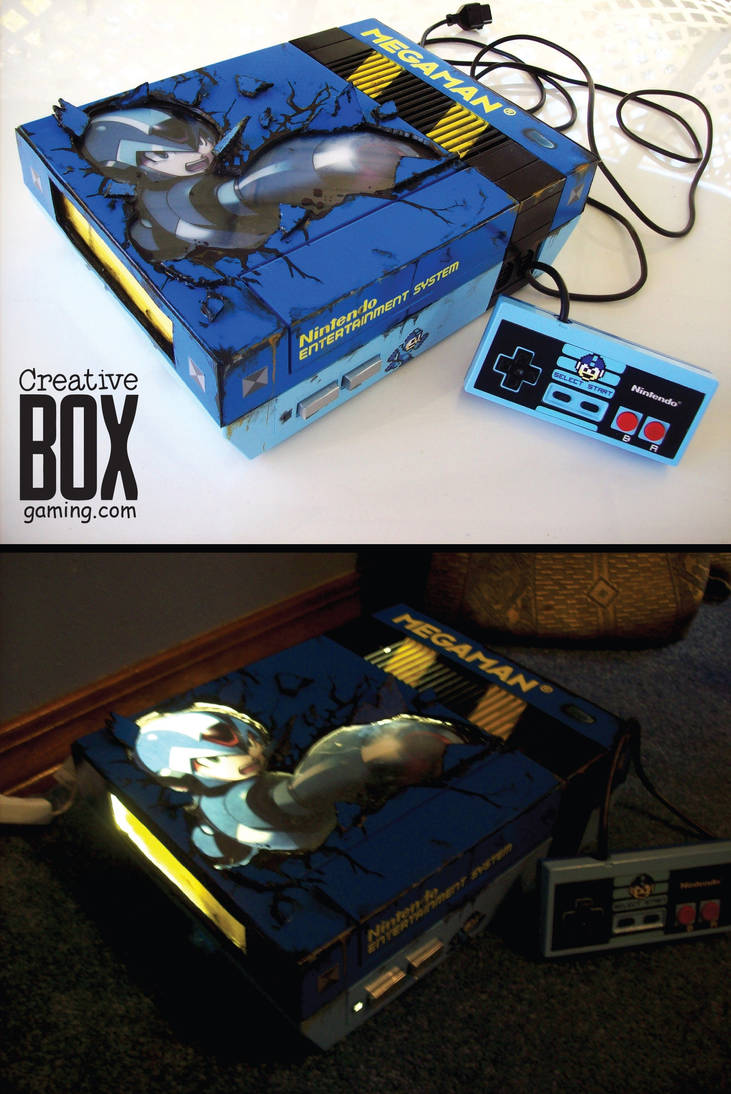 Megaman Custom NES Console by CreativeBoxGaming on DeviantArt