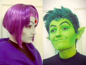 Teen Titans Makeup and Wig Test