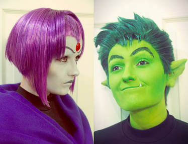 Teen Titans Makeup and Wig Test