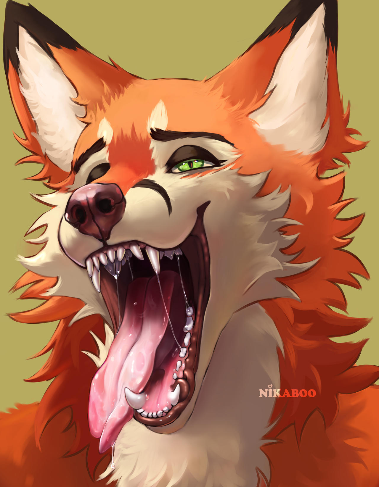 Fox mawshot commishion by nikabooart on DeviantArt