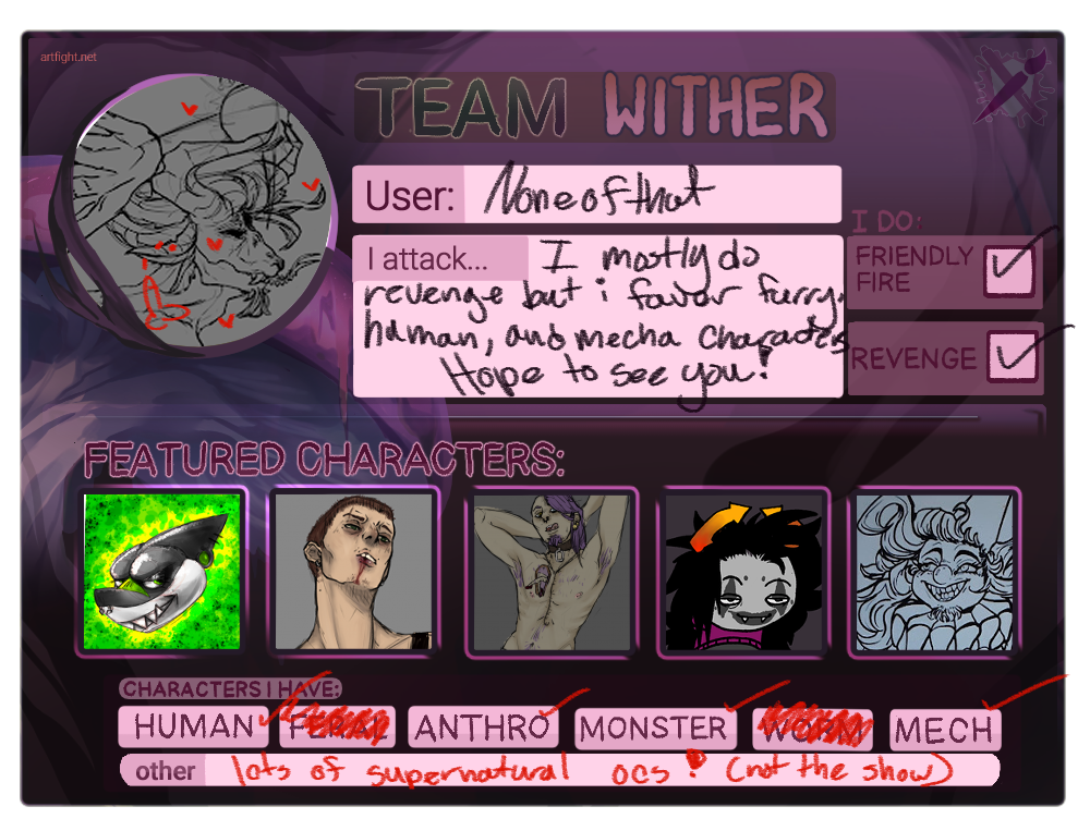 Artfight Team Wither by NoneOfThatPlease777 on DeviantArt