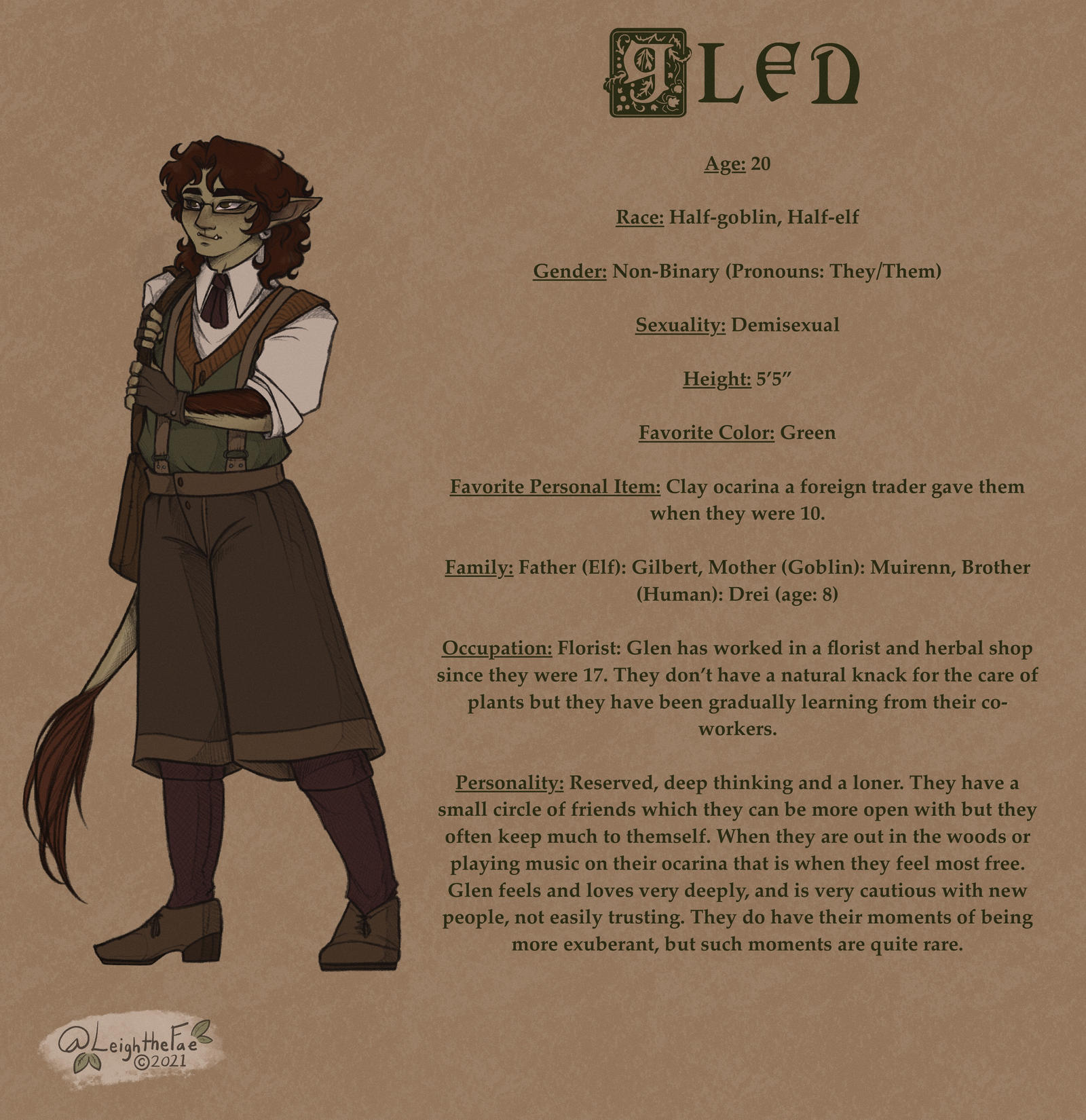 Glen Updated Character Profile by LeifGoblin on DeviantArt