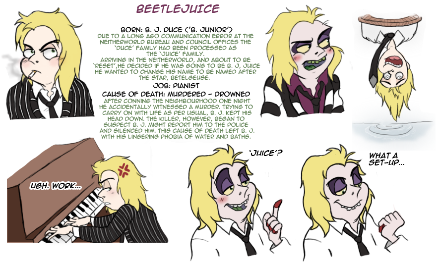 Beetlejuice 'Backstory' Design Sheet