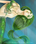 Green Mermaid by DRA9ONS