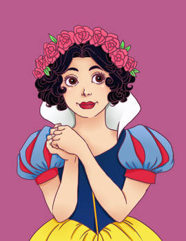 Snow White flower crown