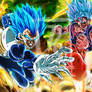 Goku Blue Kioken and Vegeta Blue Evolution