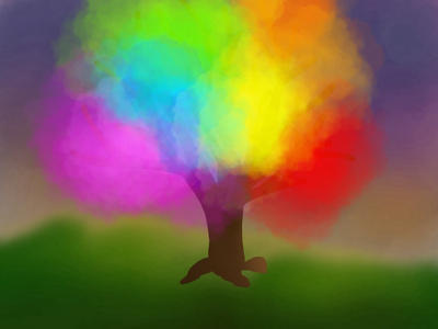Rainbow Tree by CommanderAwesomeArt on DeviantArt