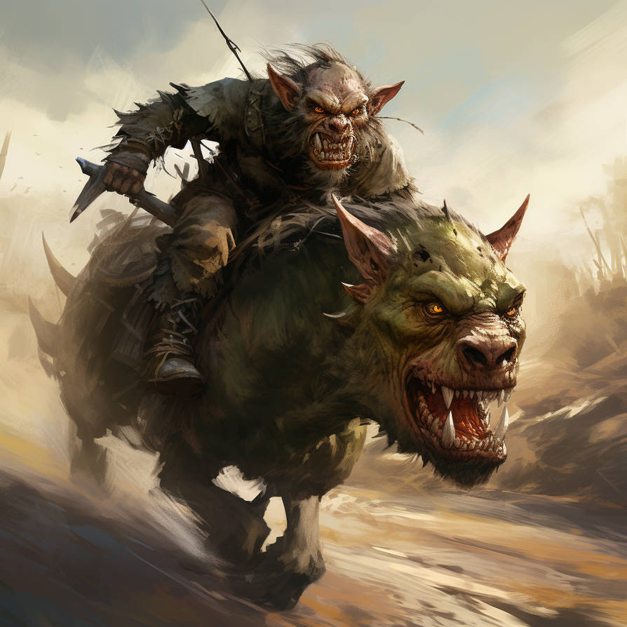 Goblin Warg Rider 1 by Dracula123 on DeviantArt