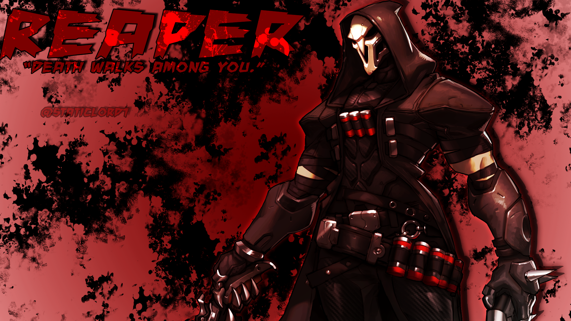 Reaper Overwatch 1920 x 1080p Wallpaper by static989 on DeviantArt Reaper Overwatch 1920 x 1080p Wallpaper by static989 on DeviantArt