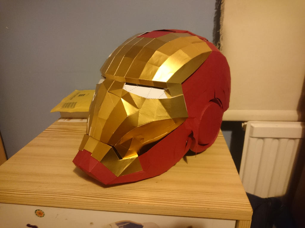 Papercraft Iron Man Mk IV Helmet by Th3angryman on DeviantArt