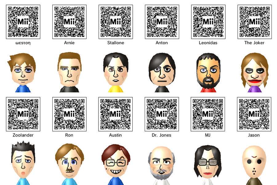 Mii QR Codes by theST1NG on DeviantArt