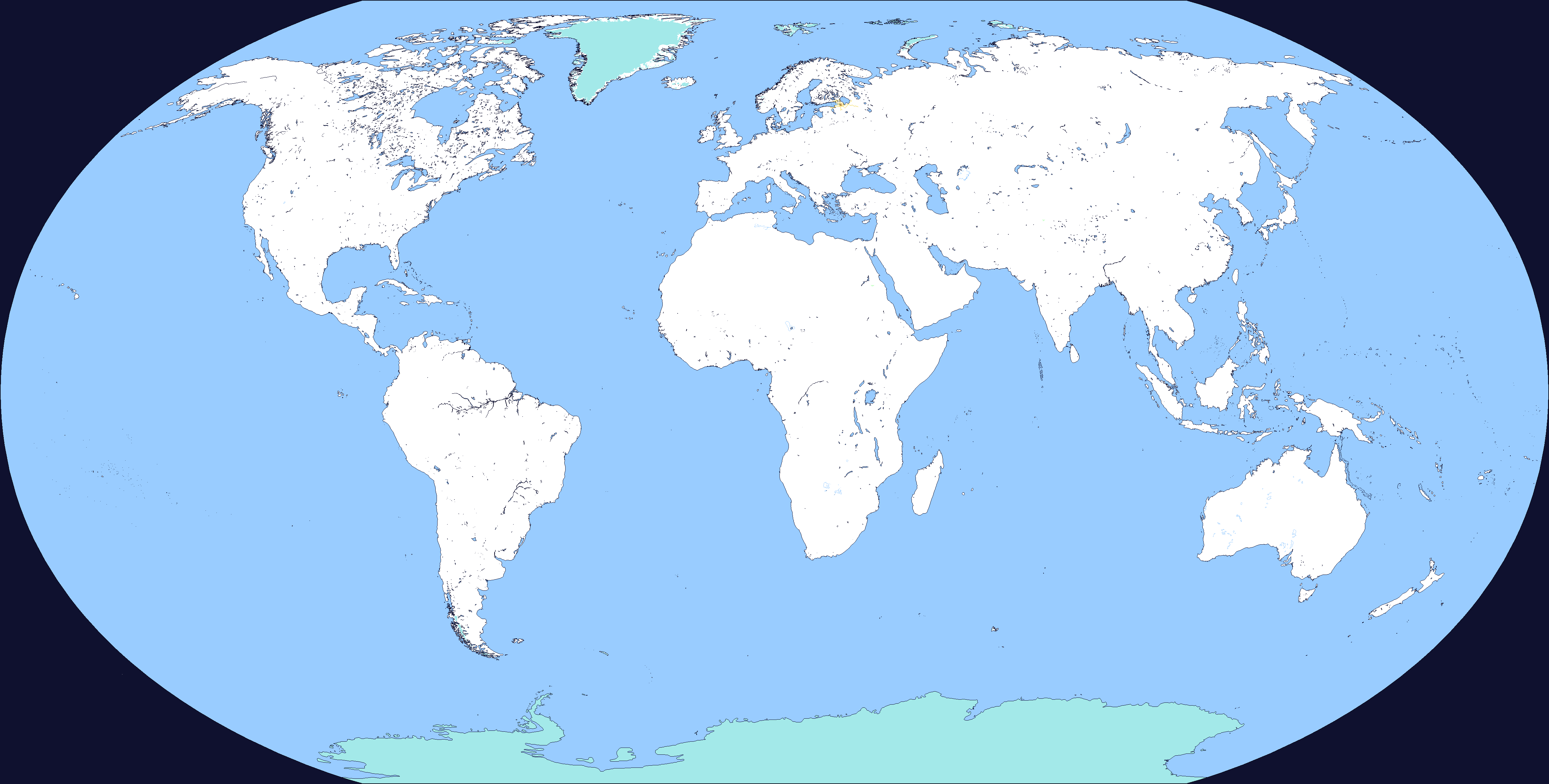 World Map - With Roads