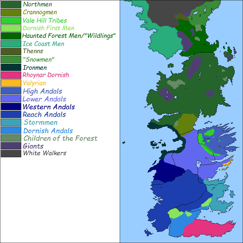 More Realistic Westeros Ethnic Map by endy776 on DeviantArt