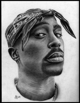 2pac Portrait Drawing