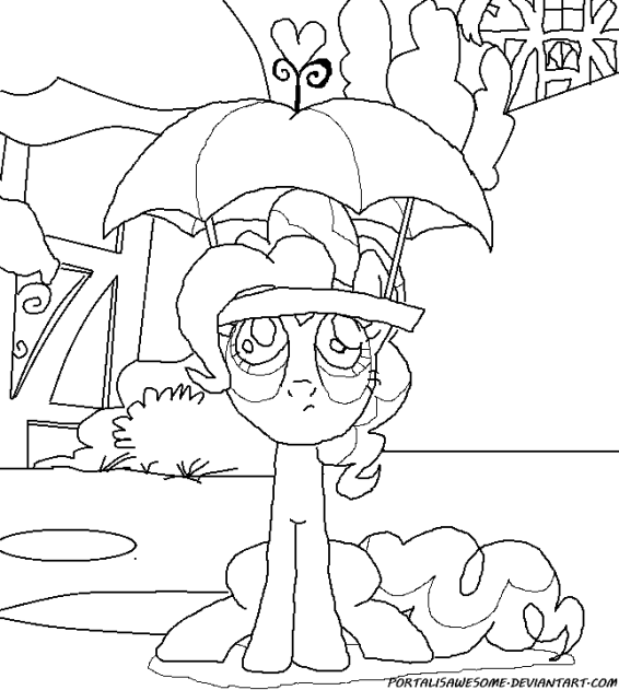 Pinkie Pie Coloring Page By Justwestofweird On Deviantart