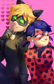 Chat Noir And Ladybug Poster