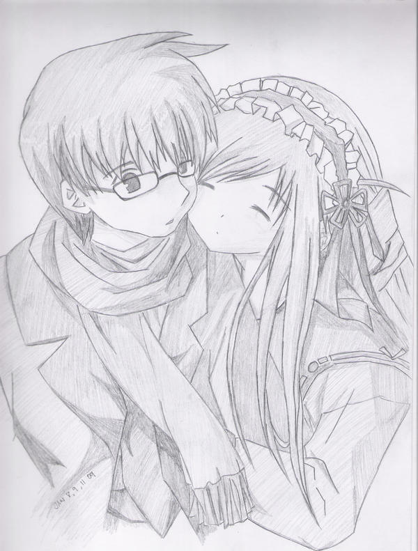 sweet anime couple by shanuel on DeviantArt sweet anime couple by shanuel on DeviantArt