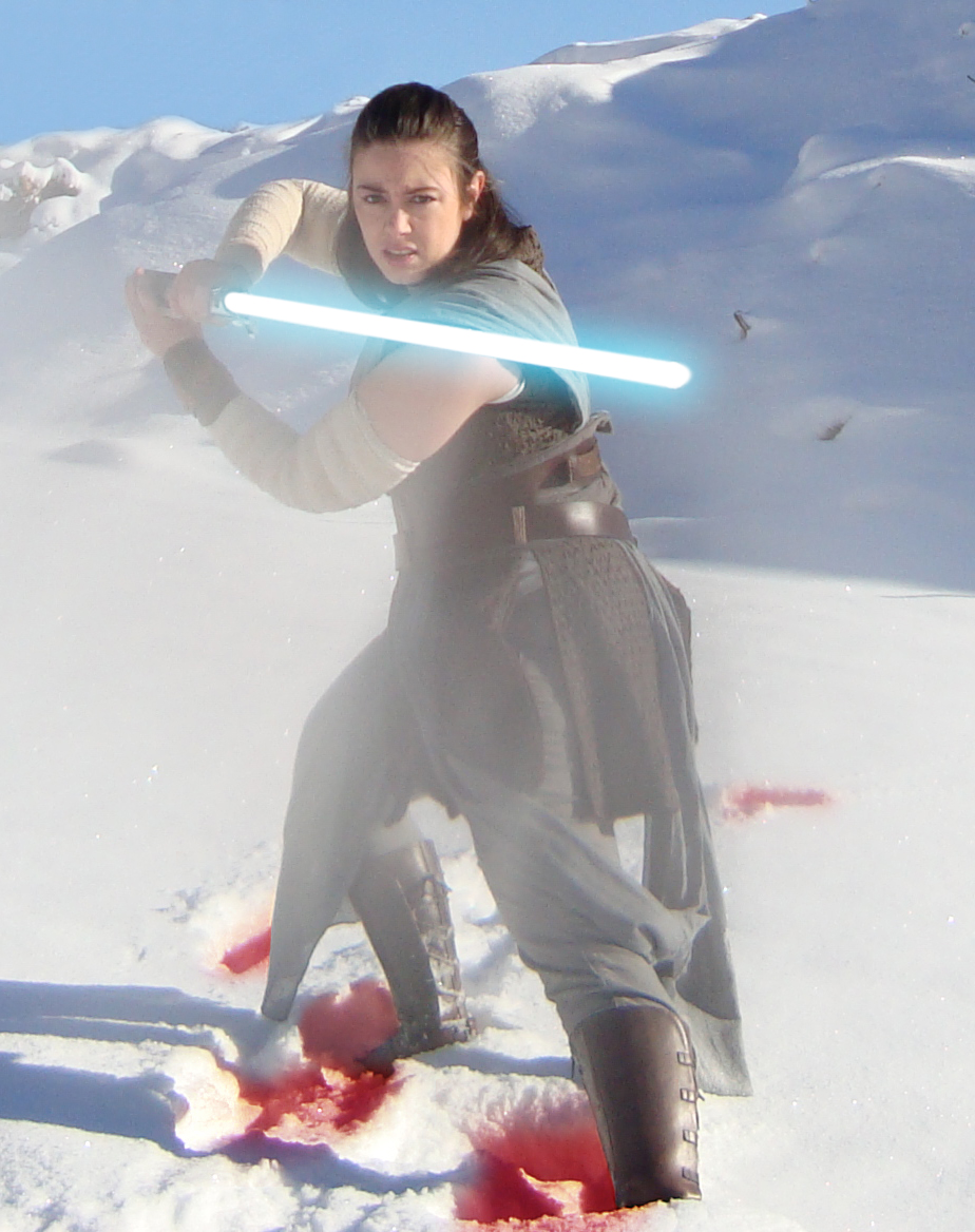 Rey on Crait cosplay