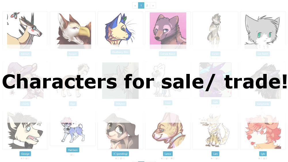 Characters for trade/ sale!