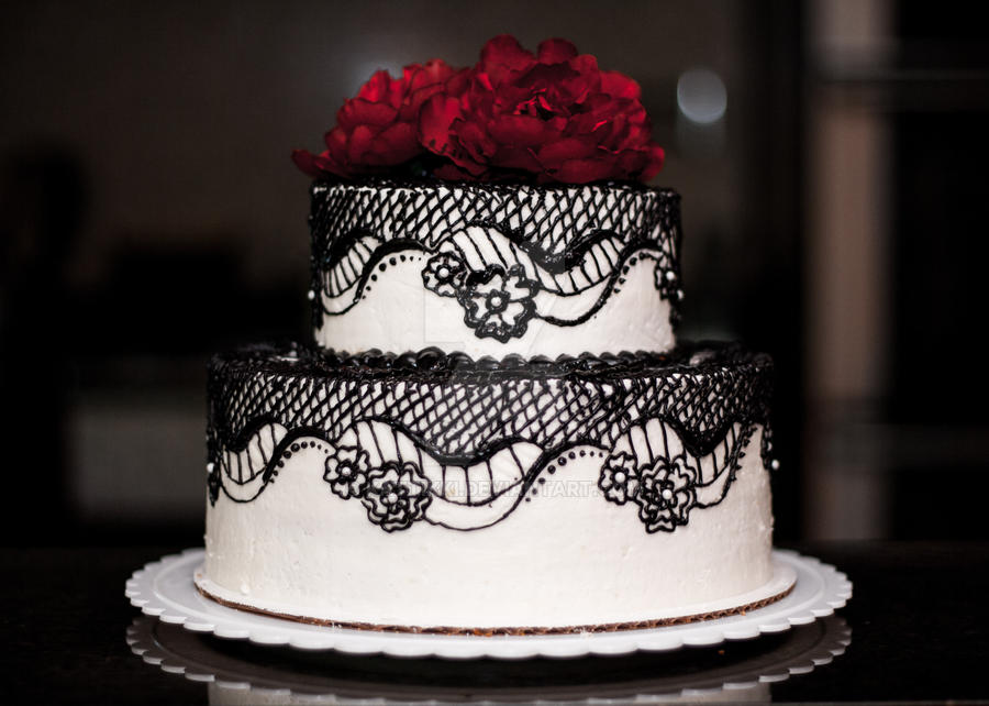 Black Lace Cake