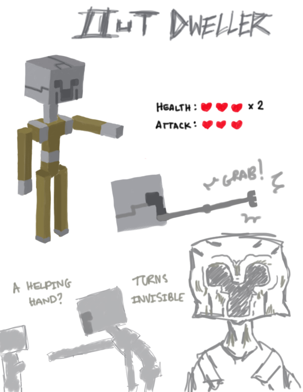 NoneToon on X: Hey remember when I used to draw fake minecraft mobs   / X