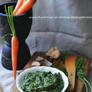 Carrot leaves pesto