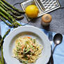 Asparagus and salmon pasta