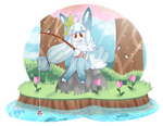 .: Spring Fishing + SpeedPaint :. by DaBunno