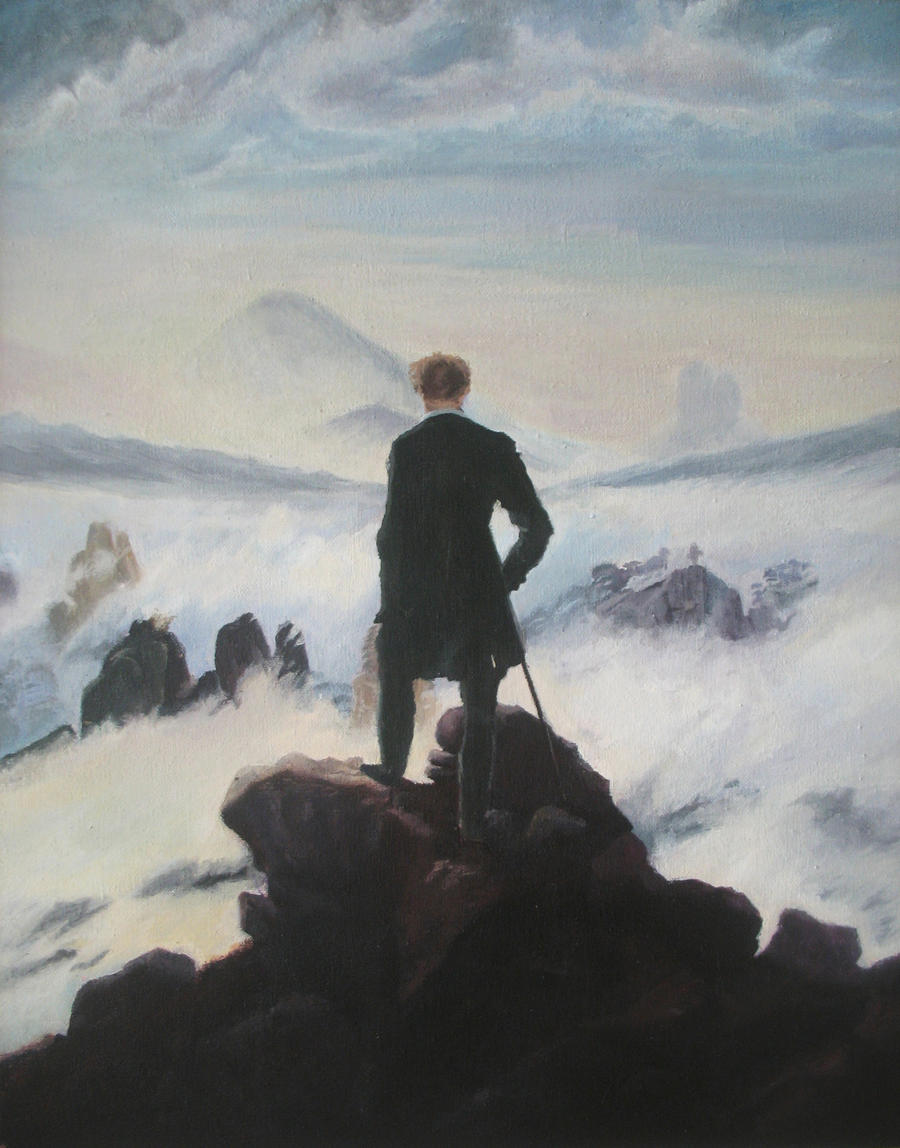 The Wanderer above the Sea of Fog Poster Art Print, Home